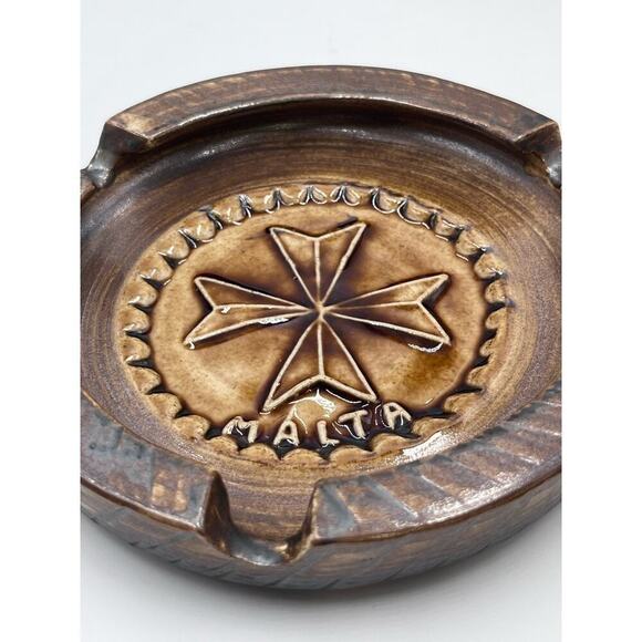 Vintage 1970s Catchall Bowl Ashtray Bristow Potteries Studio Pottery Malta‎ - Picture 3 of 12